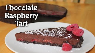 Chocolate raspberry tart -