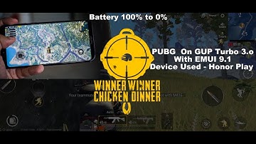 PUBG gameplay on Honor Play with EMUI 9.1 and Gpu Turbo 3.0 | Battery backup test 100% to 0%