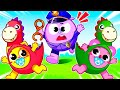 Police Officer Chase Thiefs Dinosaurs for Baby | Funny Song For Kids &amp; Nursery Rhymes