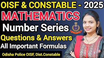 Oisf & Constable Exam 2025 math class ll Number Series Questions and Answers ll Important Formulas