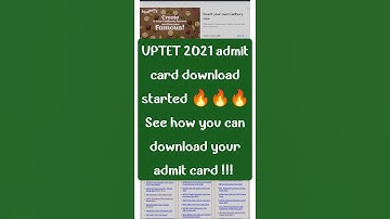 UPTET 2021 admit card available now on official website || for more details comment 👇 || #uptet2021