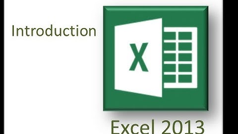 Excel 2013 - Introduction