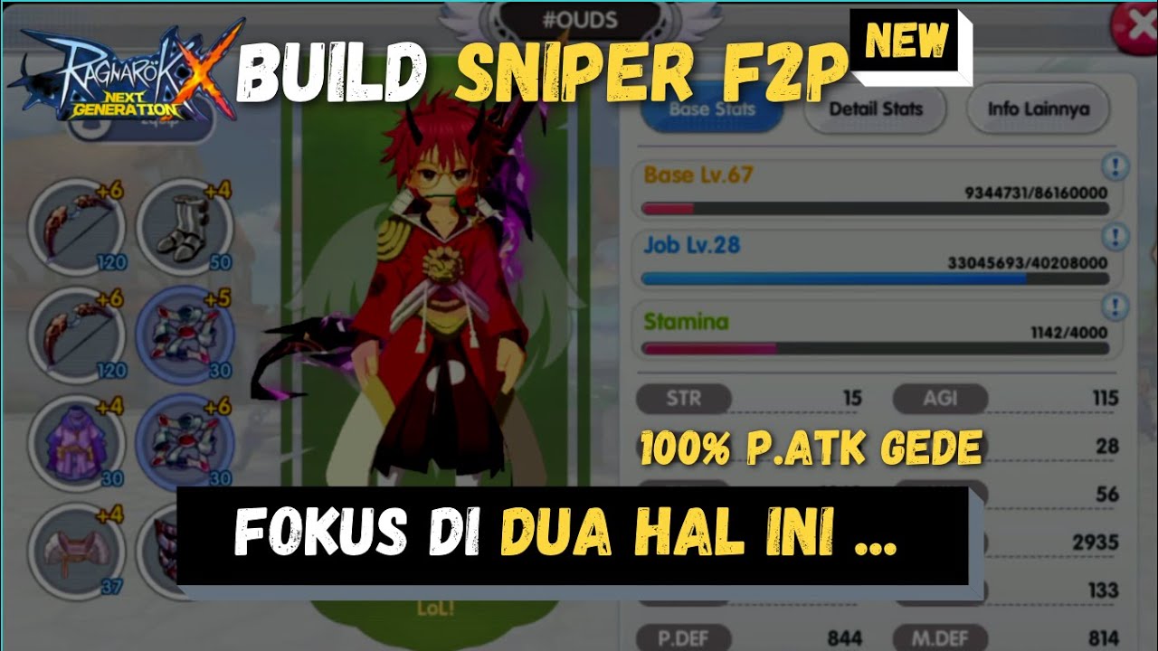 [ROX] build sniper ragnarok x terbaru | ragnarok x : next generation ...