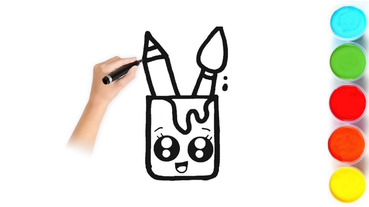 HOW TO DRAW Cute Art Supplies - EASY ART for KIDS