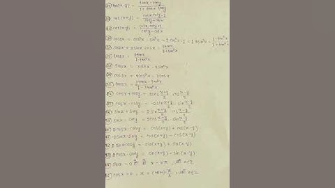 Class 11th math chapter 3 trigonometry function all formula list #shorts #youtubeshorts #trending