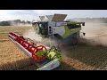 Top dpart  moisson 2023   2x claas lexion 8700 tt sur ce gros chantier de moisson 