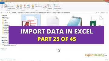 Importing Data in Excel from Various External Sources in Hindi