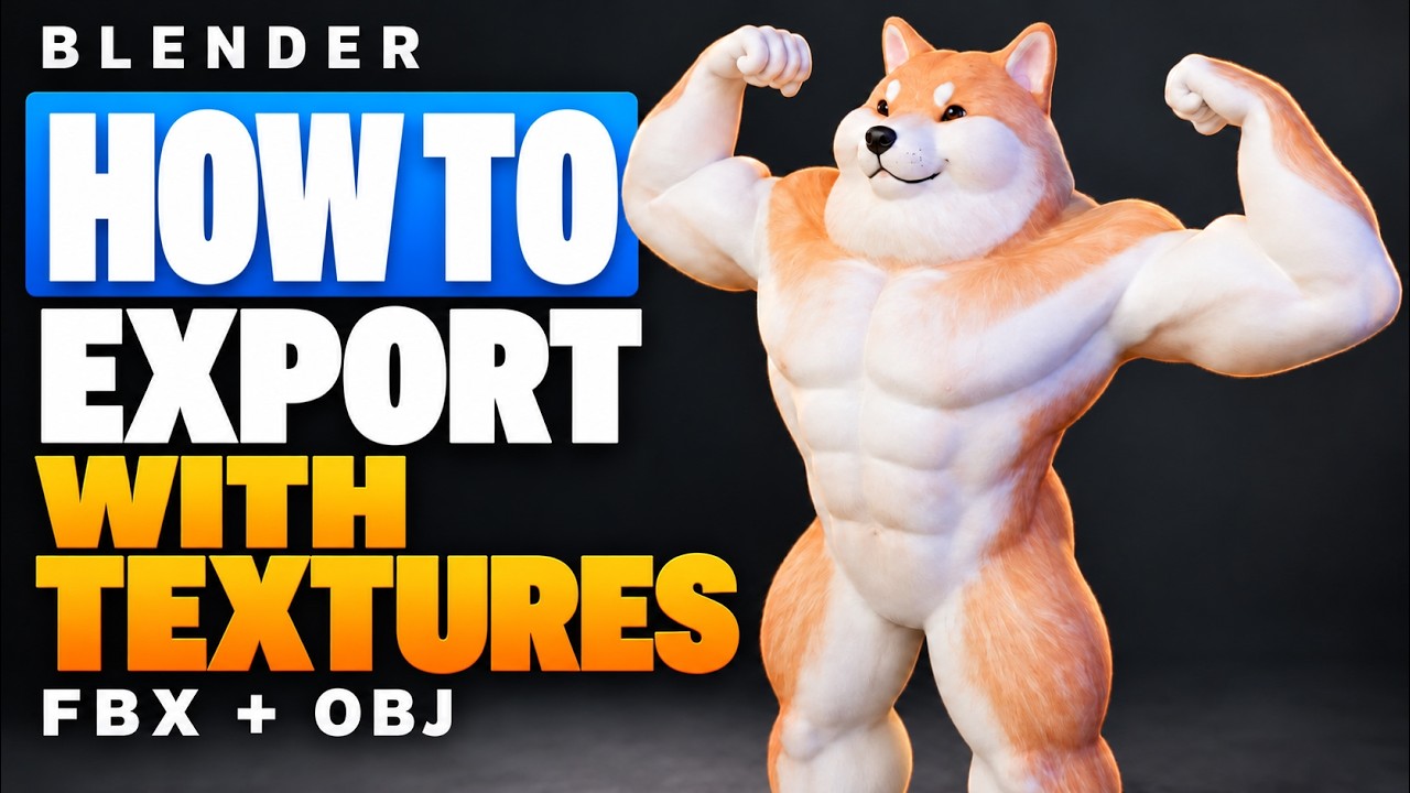 How to Export FBX & OBJ with Textures in Blender - YouTube