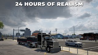 24 Hours in American Truck Simulator - Realistic Driving with Realish Graphics Mod