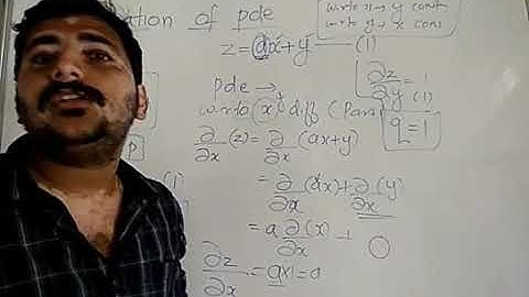 MAT:201 Partial Differential Equations And Complex Analysis-Module 1-Formation of a pde ::Part 1