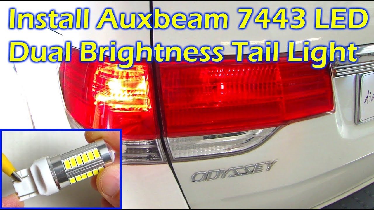 2008 Honda Odyssey LED Tail Light Install 7443 Park & Brake Light - YouTube