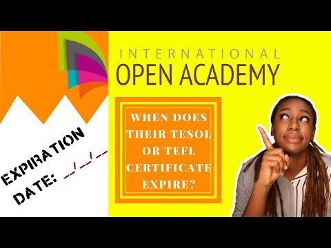 When Does the International Open Academy Certificate Expire?