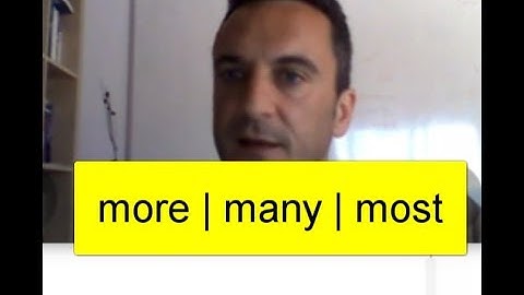 Common FCE and CAE mistake – more, many & most