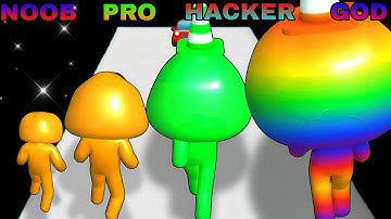 NOOB VS PRO VS HACKER VS GOD in Slime Head Run★Android Gameplay 