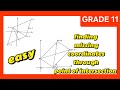 Gr 11 finding missing coordinates through point of intersection | ANALYTICAL GEOMETRY 