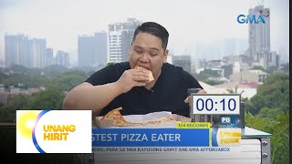 Uh Records Worlds Fastest Pizza Eater Sumabak Sa Hamon Ng Uh Barkada Unang Hirit