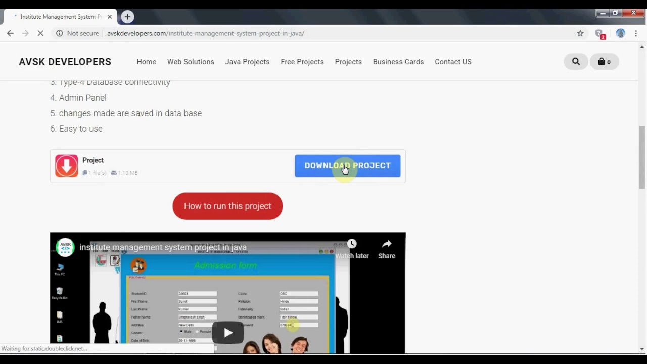 How to Download Free Institute Management System, Java Source Code ...