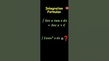 Integration of sec x tan x | Integration Class 12 Formula ∫ sec x tan x dx #Shorts