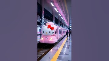 Hello Kitty🐈, Mickey mouse 🐭 Themed Trains Arrival #shorts #hellokitty #mickeymouse #travel #train
