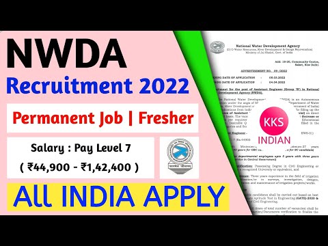 NWDA Recruitment 2022 | Permanent Job | Salary ₹44,900 | NWDA AE Online Form Apply  @KKSINDIAN