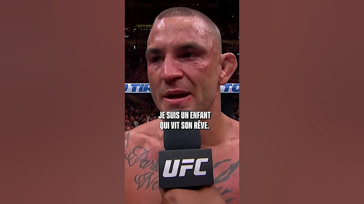 Le discours d'adieu poignant de Dustin Poirier !