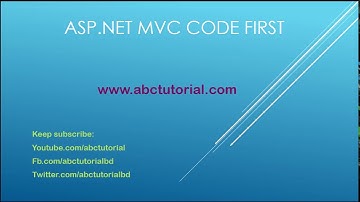 Entity Framework Code First ASP.NET MVC | Code First Database Step by Step