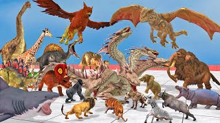 The Toughest of All  Fantasy Revolt  Giant Dragon vs Giant Hydra  Animal Revolt Battle Simulator