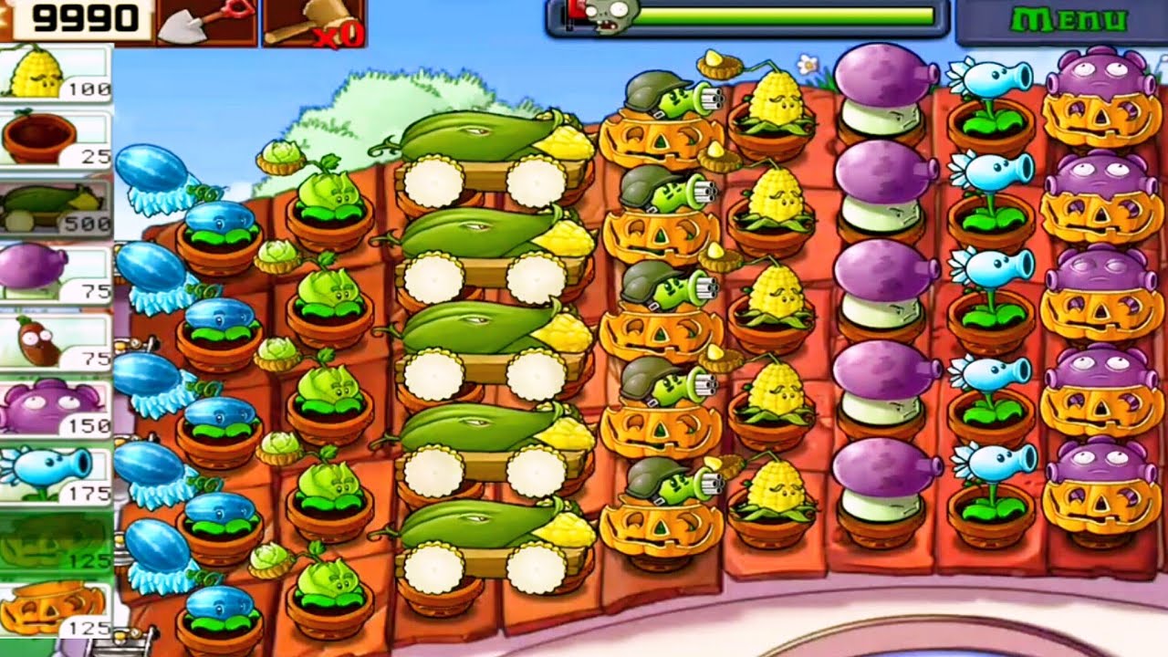 Plants vs Zombies | SURVIVAL ROOFI Plants vs all Zombies GAMEPLAY FULL ...