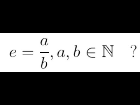 Proving e is