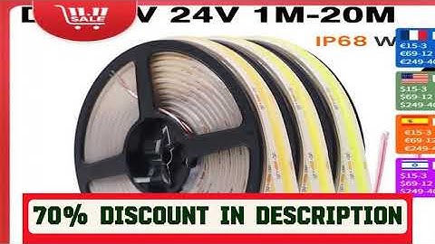 A must-have product! IP68 Waterproof COB Strip 12V 24V 320Leds/M RA90 3000K 4000K 6000K Home Garde