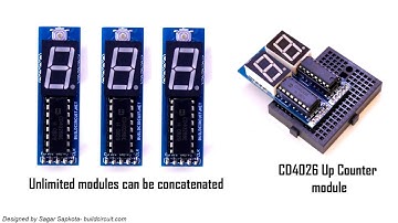 CD4026 based up counter module for Arduino and NE555
