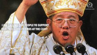 Cardinal Sin urging people to go to EDSA