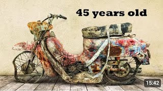 Restoration Abandoned Old Motorcycle Jawa 50 two stroke engi...#automobile #restoration #youtube 