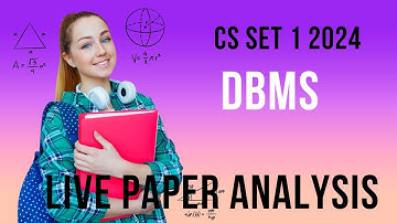 Gate 2024 CS Set 1 | DBMS | Live Paper Analysis | Memory Based Questions