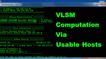 VLSM Computation via Usable Hosts