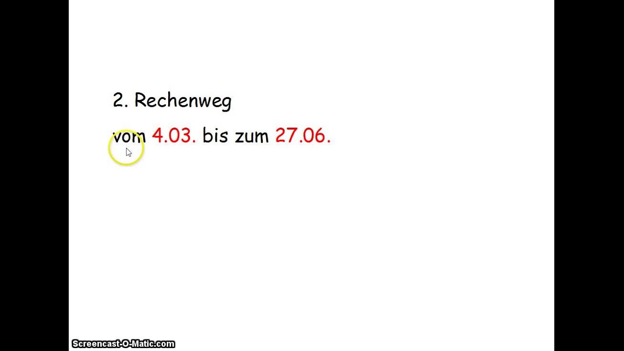 Berechnung von Zinstagen - YouTube