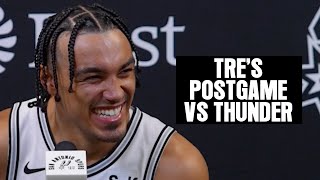 Tre Jones' Post-Game Interview after Spurs win over Oklahoma City Thunder | 2.29.2024
