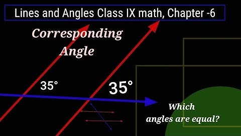 Class 9 maths Chapter 6|Corresponding Angles in Nepali|C9m6.Aser