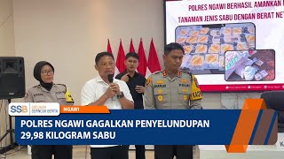 NGAWI - Polres Ngawi Gagalkan Penyelundupan 29,98 Kilogram Sabu