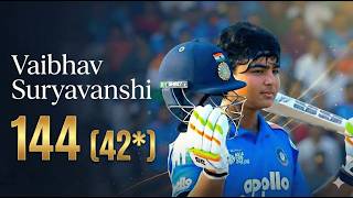 vaibhav suryavanshi 144 runs highlights  | WorldRecord @SonySportsNetwork