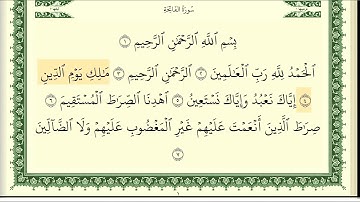 سورة الفاتحة مكتوبة مع الترتيل بصوت الشيخ ايمن سويد | Surat  Al-Fatiha - Sheikh Ayman Suwayd