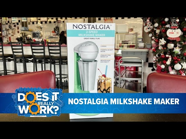 Nostalgia Light Blue 2-Speed Milkshake Maker