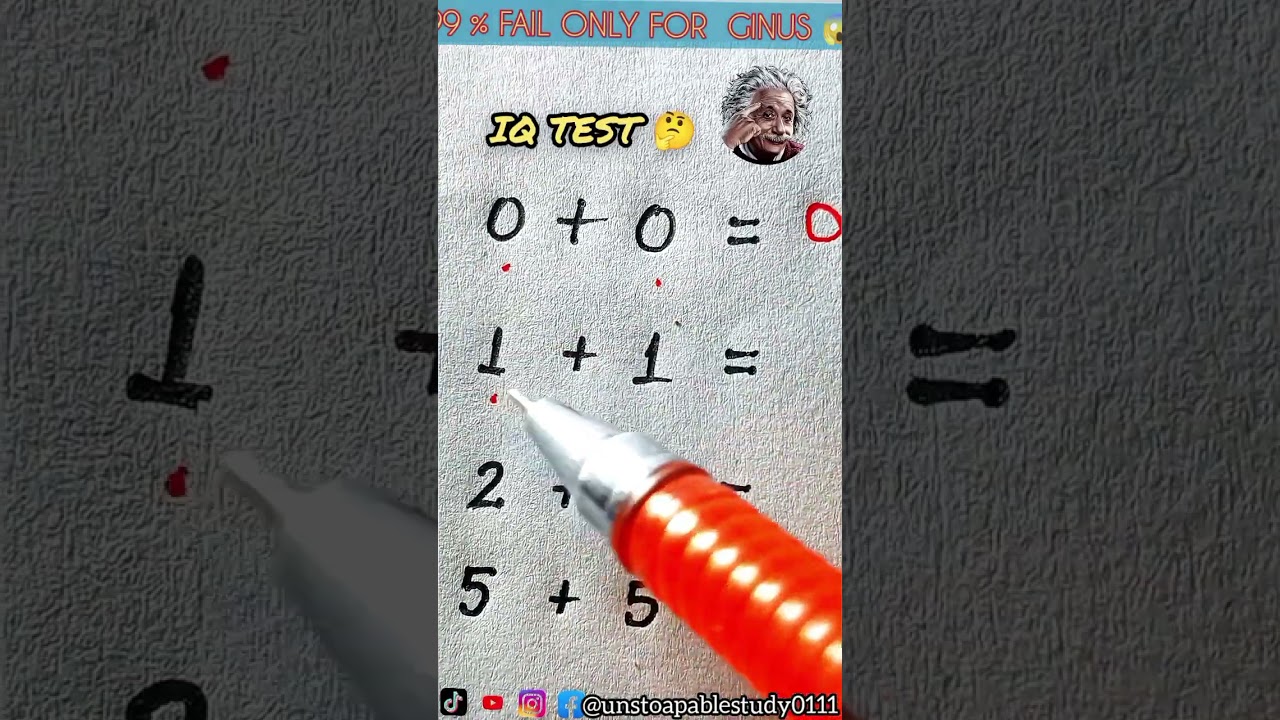 IQ TEST 🔥 ONLY FOR GINUS 😱 #unstoapablestudy0111 #iqtest #mathpuzzle #iqtestonline #maths