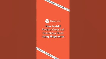 How to Add Product Cross Sell Gutenberg Block #woocommerce #wordpress #shortsvideos