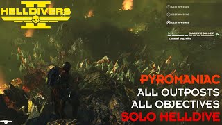 Helldivers 2 // Pyromania - Lvl 9 Terminid Solo Helldive - All Clear - Pyro Build