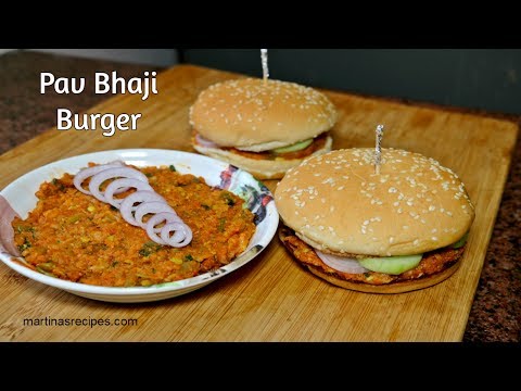 Pav Bhaji Burger | Vegetable Burger | Veg Sliders | Pav Bhaji Recipe