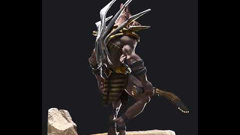 Anubis character Low-poly 3D model