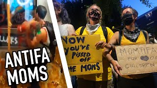 WATCH: Leftist Violence Enabled by ANTIFA MOMS at Protest