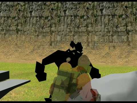 Game Development footage - animated enemy collision box ( skinned mesh )