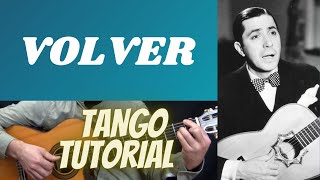 🌟 Tutorial VOLVER Tango Guitarra 🎸 GARDEL - LE PERA  🎵 Como tocar Acordes, ritmo, letra